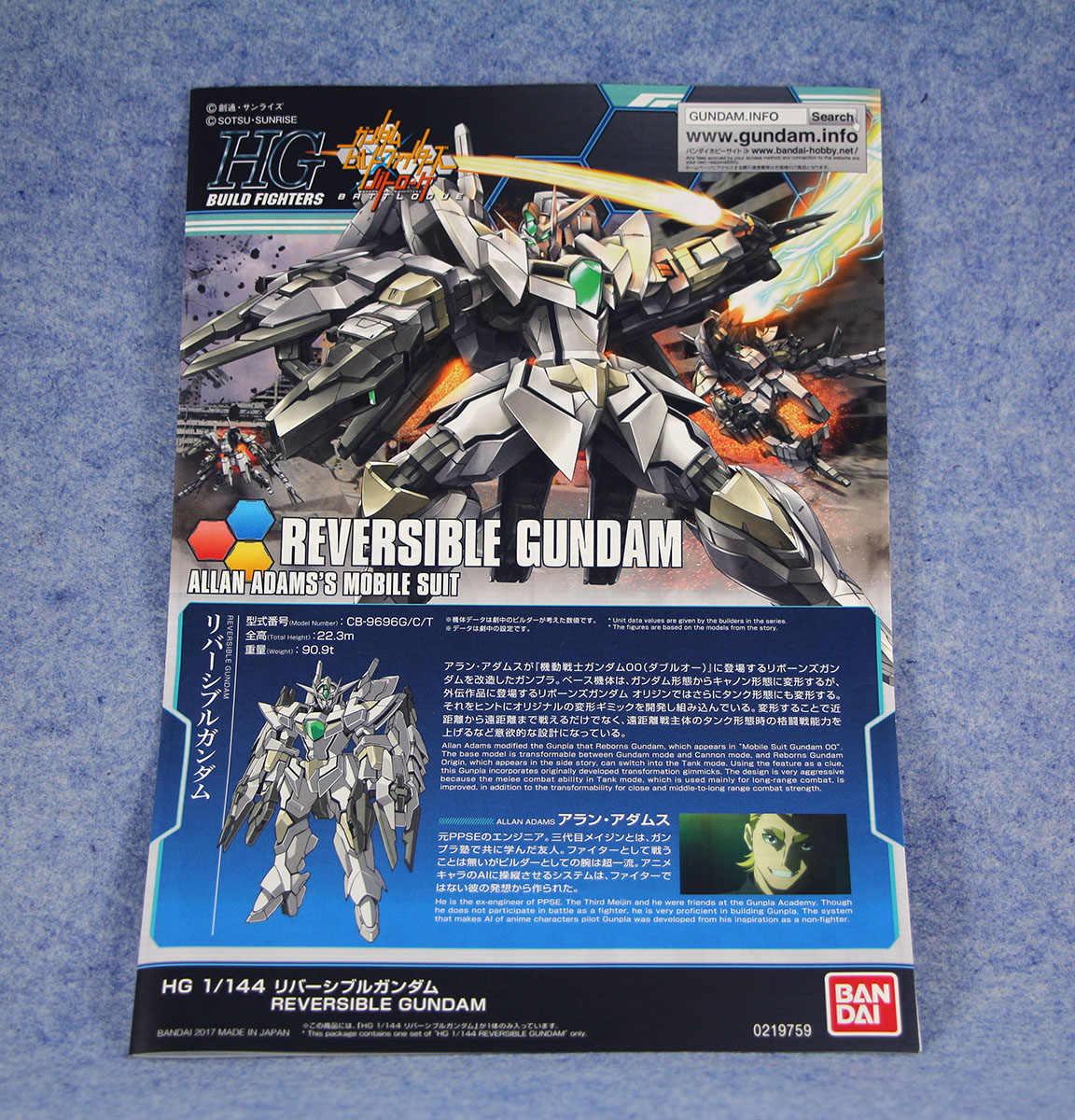 installation manual of HGBF 1/144 Reversible Gundam