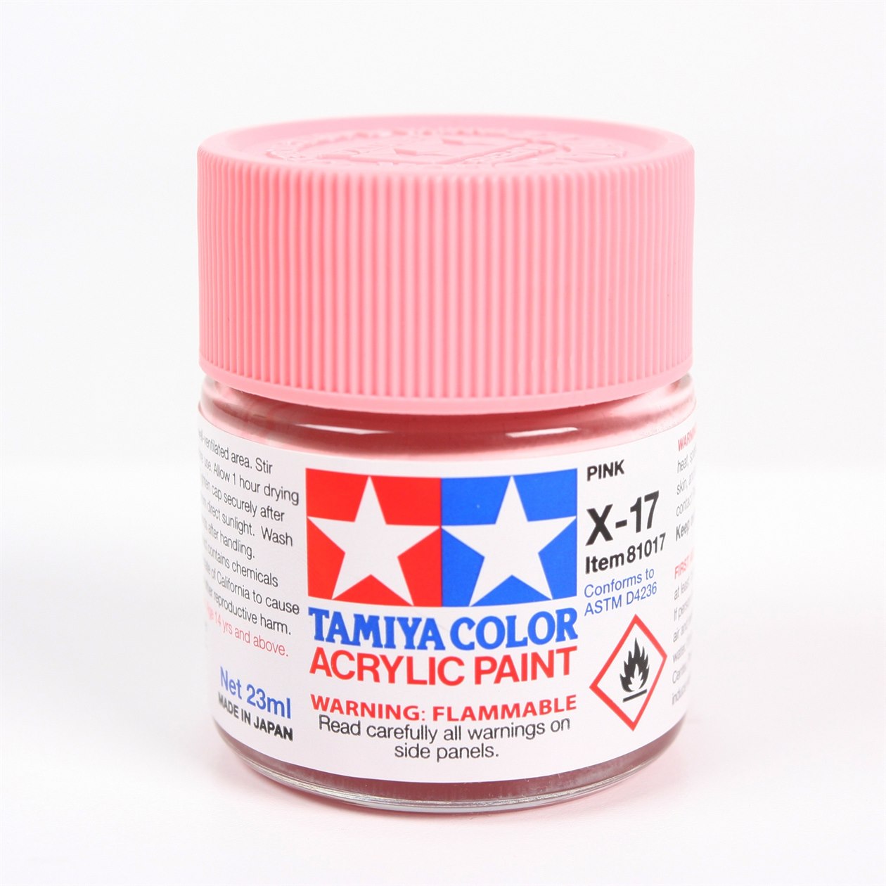 Tamiya Acrylic Pink Liquid Paint X-17