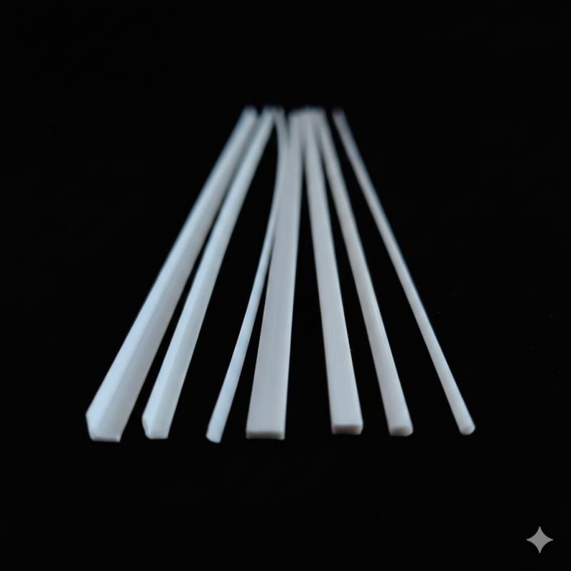 ABS Rod 240mm Long (mix 7pcs - L Shape, Rectangle) for DIY customize Model Kit