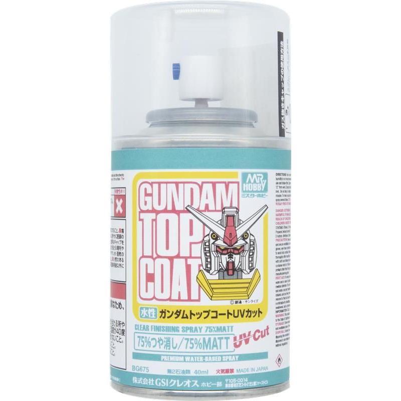 Mr.Hobby BG675 Gundam Top Coat Clear Finishing Spray 75% Matt UV Cut
