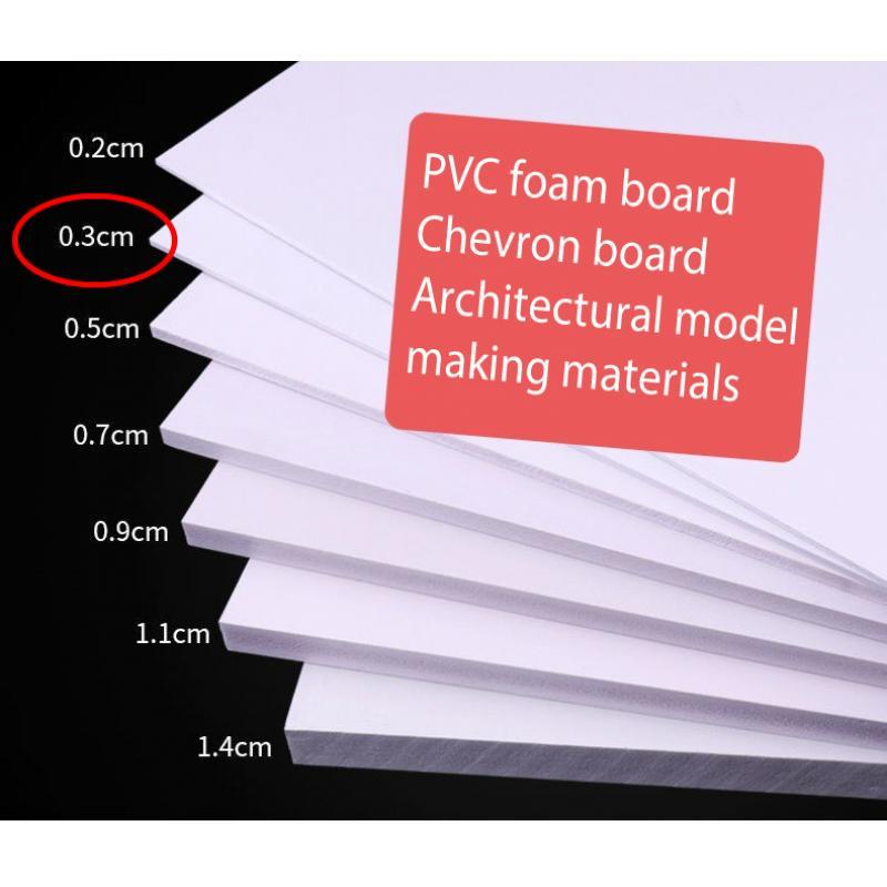 PVC Form Board Chevron Board for Architectural model making materials (0.3 x 20 x 30 cm)