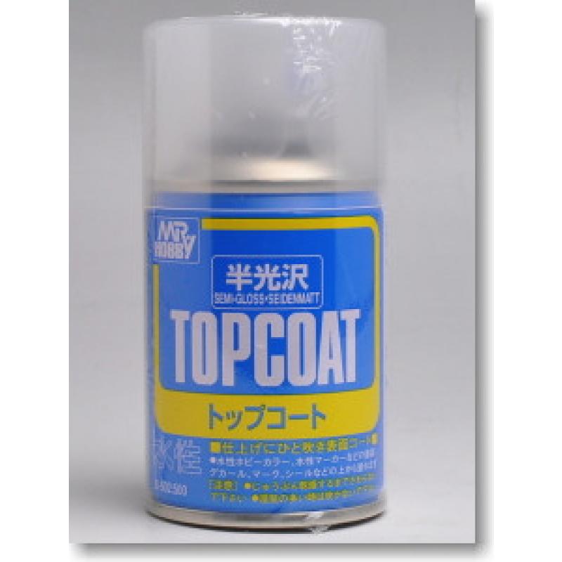 [B502] Mr Hobby Top Coat Semi Gloss 86ml Spray