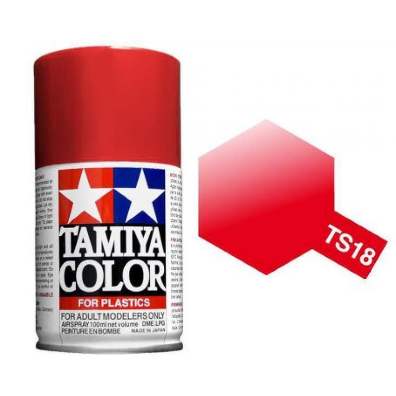 Tamiya Metallic Red Paint Spray TS-18