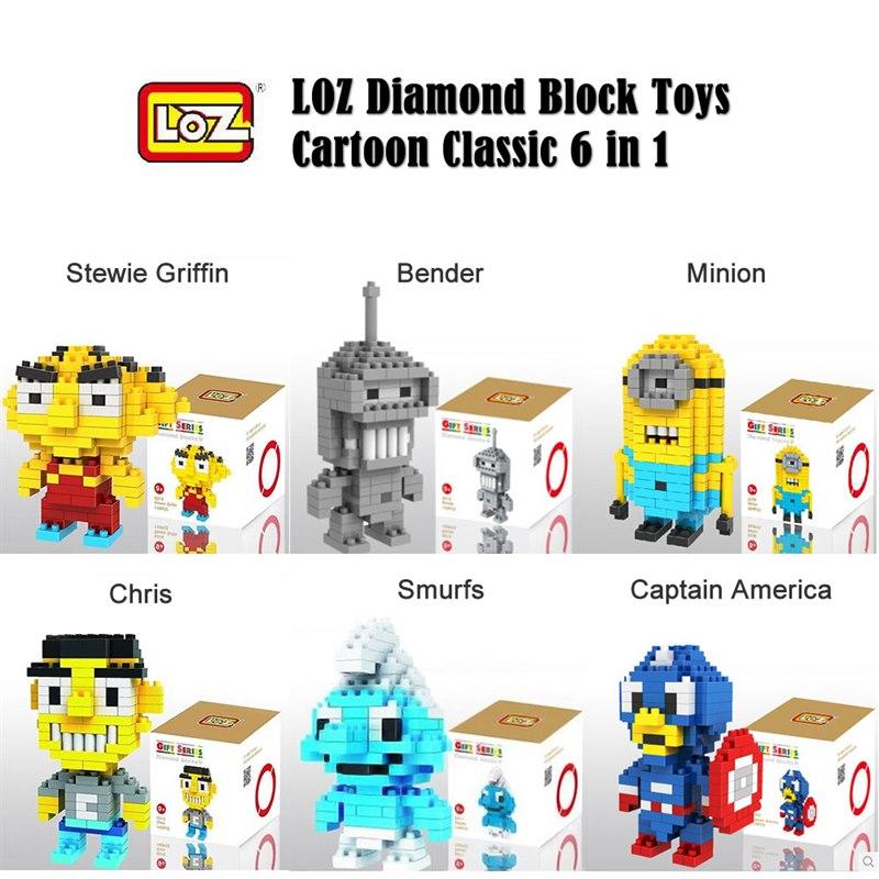 LOZ Diamond Block Toys - Cartoon Classic 6 in 1