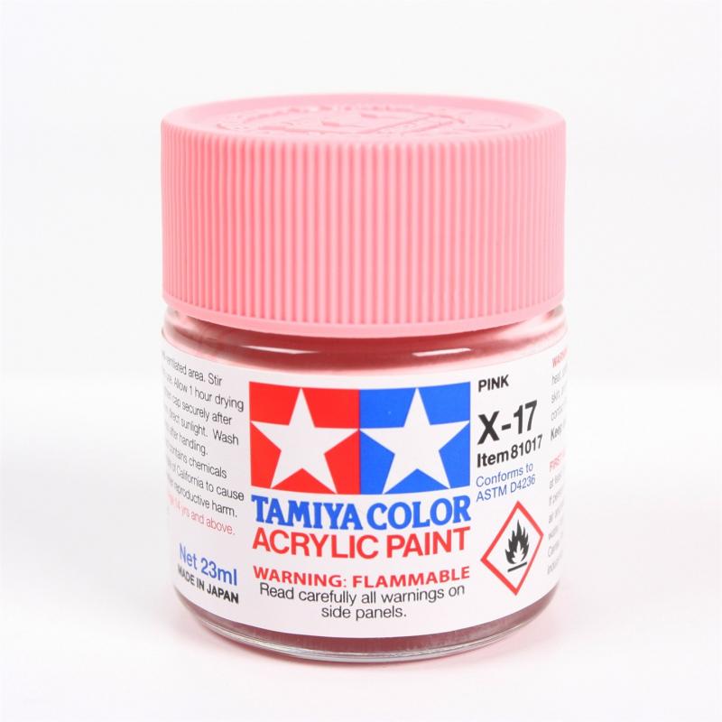Tamiya Color Acrylic Paint X-17 (Pink) (23ml)