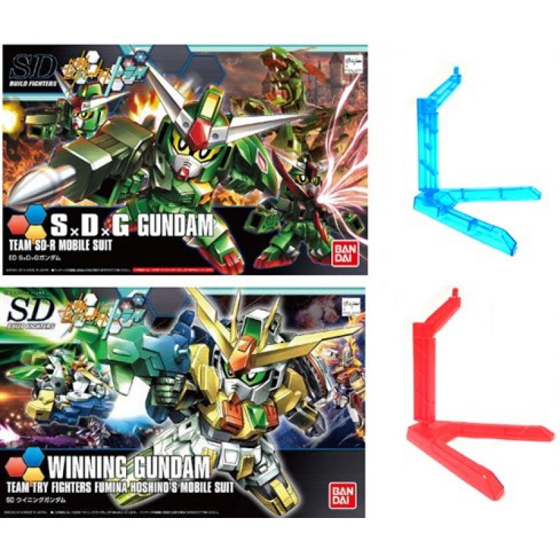 SDBF Twin Set 01 - [023] Winning Gundam & [032] SxDxG Gundam (SDBF) - free 2 BB Basic Action base