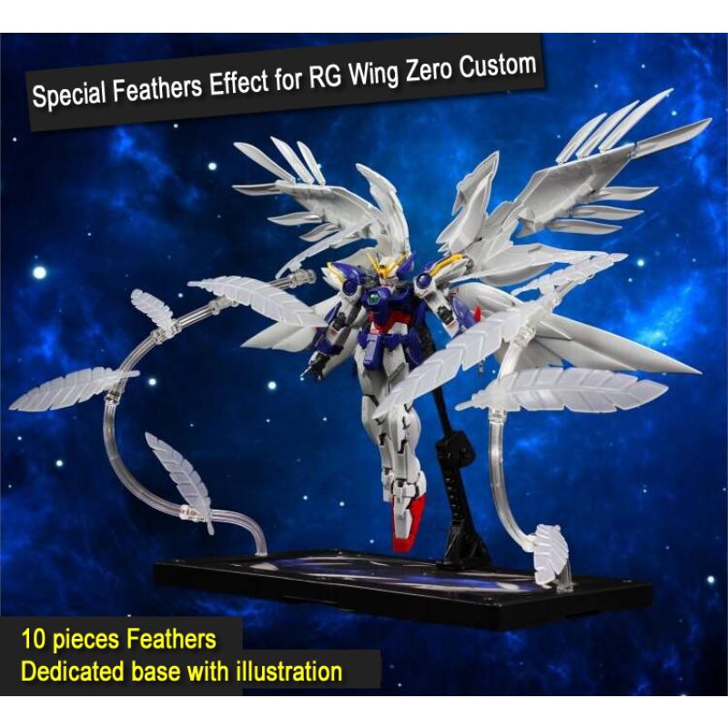 Expansion Feathers Effect and Dedicated Base for RG HG 1/144 Wing Gundam Zero EW