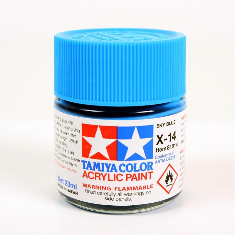 Tamiya Color Acrylic Paint X-14 (Sky Blue) (23ml)