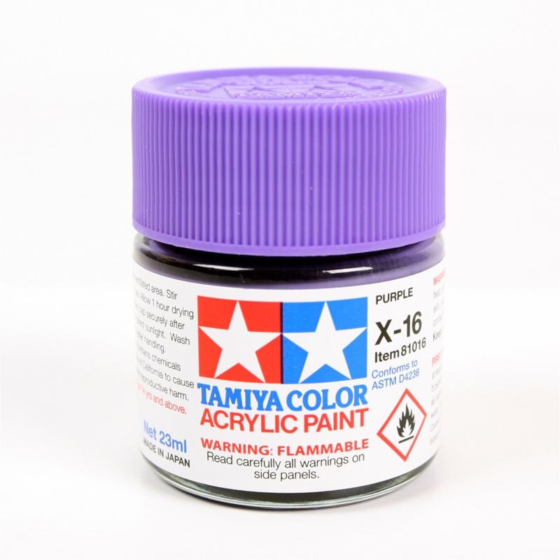 Tamiya Color Acrylic Paint X-16 (Purple) (23ml)