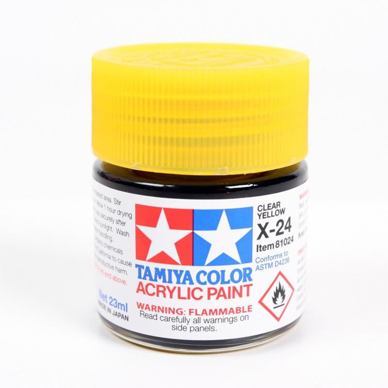 Tamiya Color Acrylic Paint X-24 (Clear Yellow) (23ml)