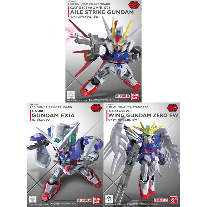 [3 in 1] SD Ex-Standard - Aile Strike, Wing Zero EW, Exia