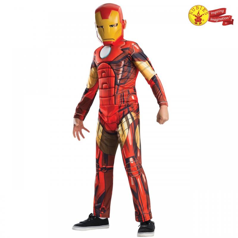 Rubies Kid Costume: Avengers Age Of Ultron H/S Iron Man - M Size
