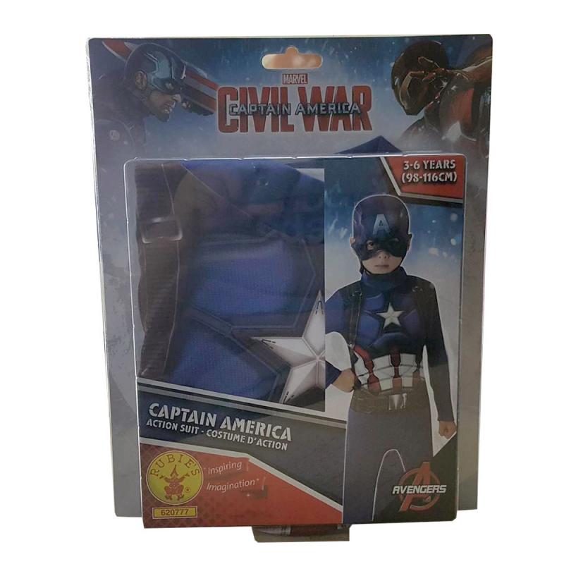 Rubies Kid Costume: Civil War Captain America Action Suit (3~6 y.o)