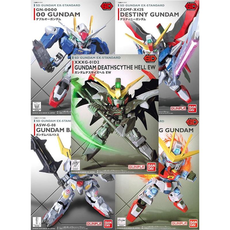 [5 in 1] SD Ex-Standard - Gundam 00, Destiny, Barbatos, Try Burning, Deathscythe