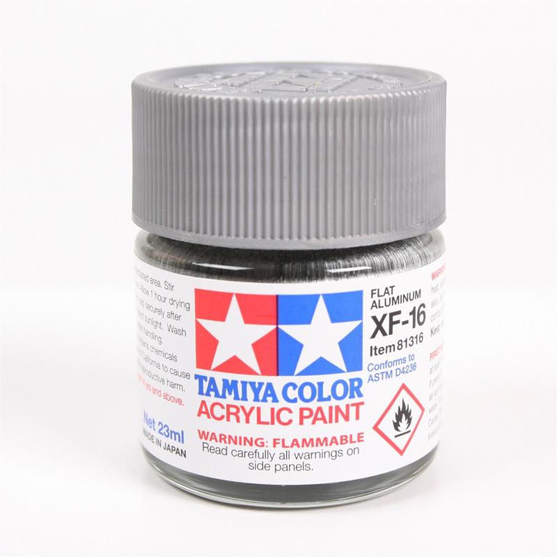 Tamiya Color Acrylic Paint XF-16 Flat Aluminium (23ML)