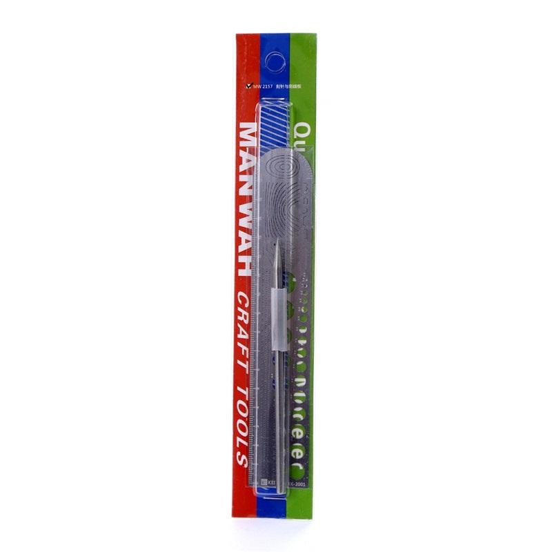 [Manwah] Stainless Steel Modeling Scriber with Scribing Template