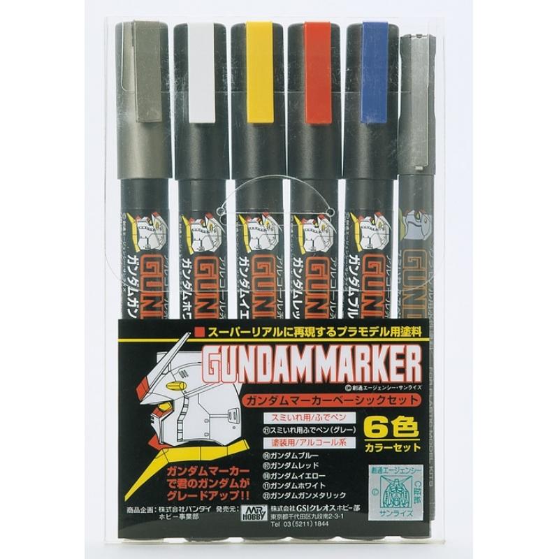 GMS105 Gundam Marker Basic 6 Color Set