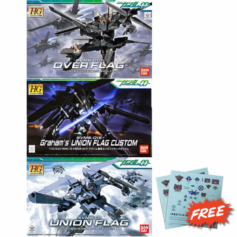 HG Gundam OO - Flag Series 3 in 1 Combo Set, Free 2 x Flag Stickers