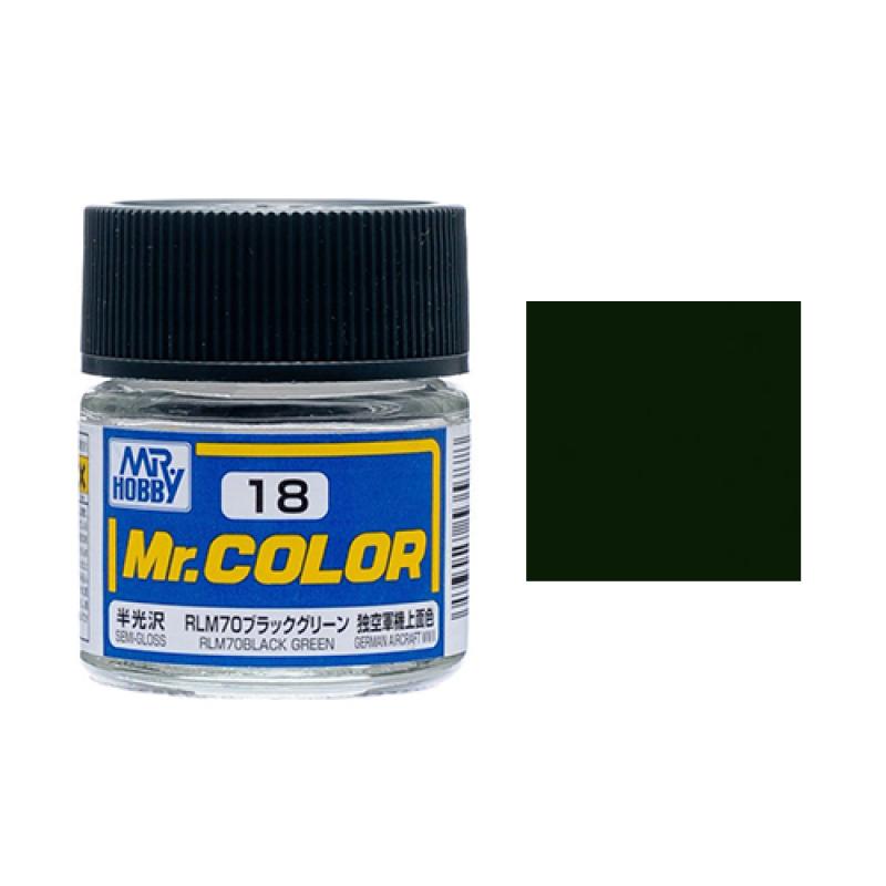 Mr. Hobby-Mr. Color-C018 RLM70 Black Green Semi-Gloss (10ml)