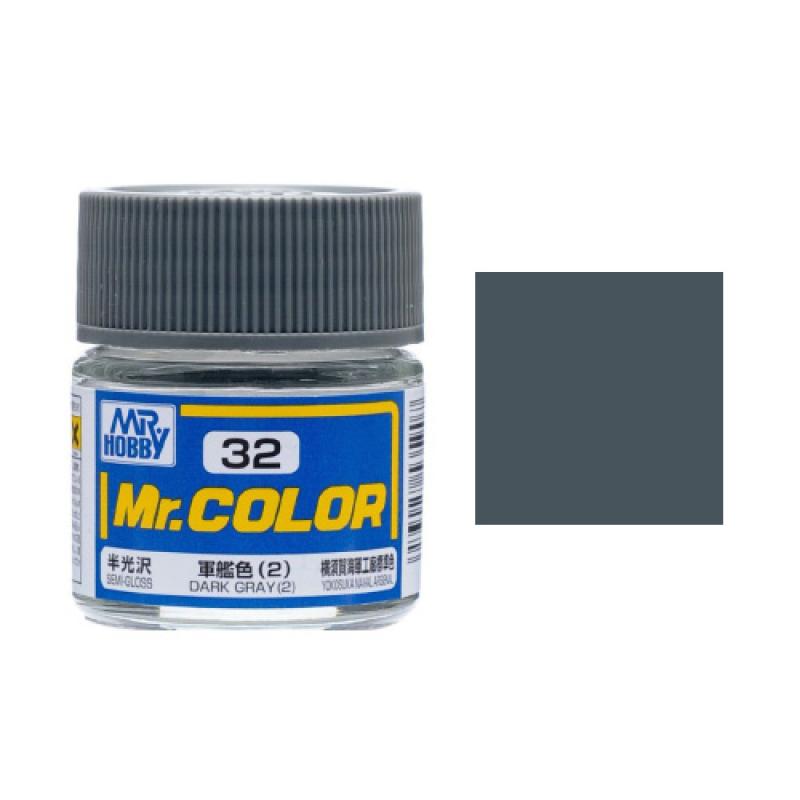 Mr. Hobby-Mr. Color-C032 Dark Gray (2) Semi-Gloss (10ml)