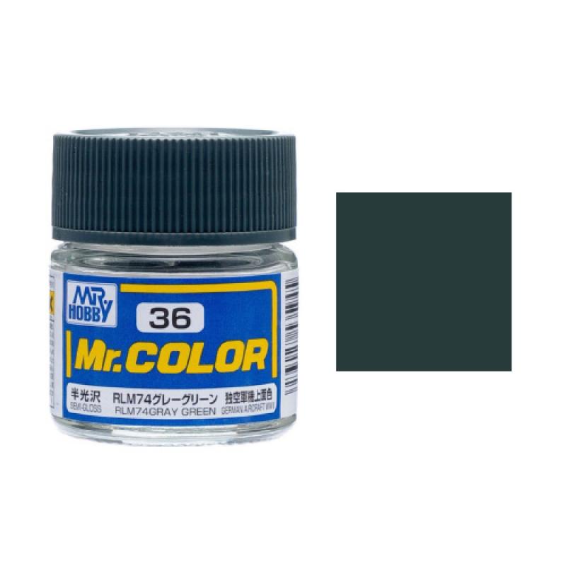Mr. Hobby-Mr. Color-C036 RLM74 Gray Green Semi-Gloss (10ml)