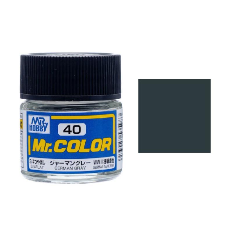 Mr. Hobby-Mr. Color-C040 German Gray 3/4 Flat (10ml)
