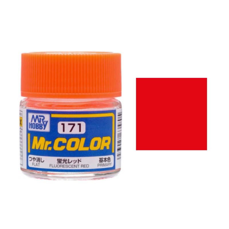 Mr. Hobby-Mr. Color-C171 Fluorescent Red Flat (10ml)
