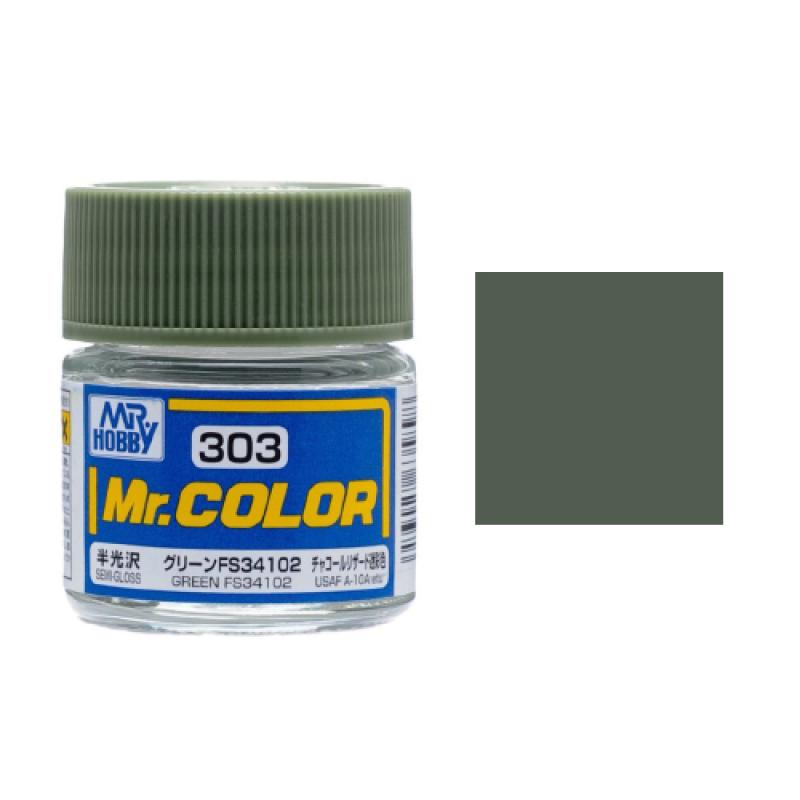 Mr. Hobby-Mr. Color-C303 Green FS34102  Semi-Gloss (10ml)