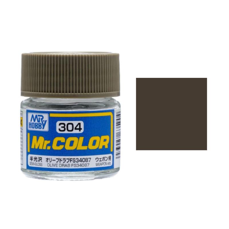 Mr. Hobby-Mr. Color-C304 Olive Drab FS34087 Semi-Gloss (10ml)