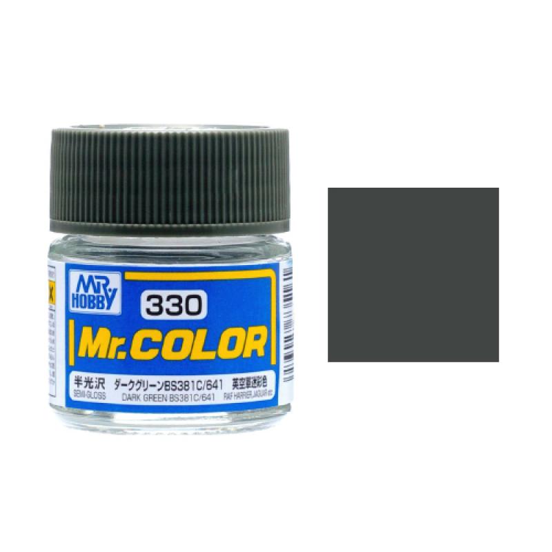 Mr. Hobby-Mr. Color-C330 Dark Green BS381C/641 Semi-Gloss (10ml)