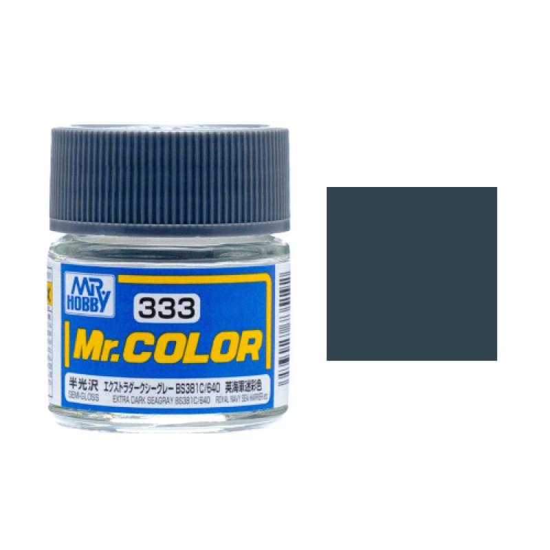 Mr. Hobby-Mr. Color-C333 Extra Dark Seagray BS381C/640 Semi-Gloss (10ml)