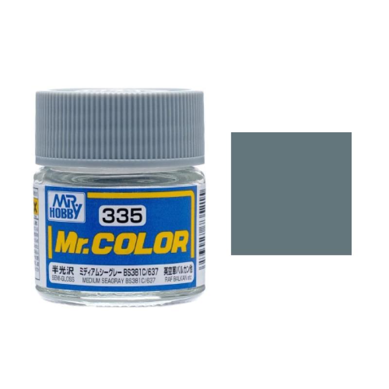 Mr. Hobby-Mr. Color-C335 Medium Seagray BS381C/637 Semi-Gloss (10ml)