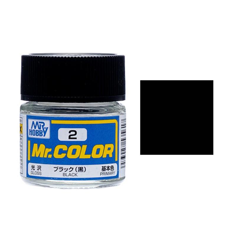 Mr. Hobby-Mr. Color-C002 Black Gloss (10ml)