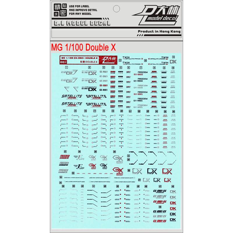 [Da Lin] Water Decal for MG 1/100 Gundam Double X (Bronzing Color Coating)
