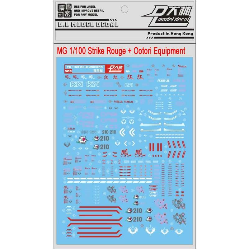 [Da Lin] Water Decal for MG 1/100 Gundam Strike Rouge + OOtori Equipment