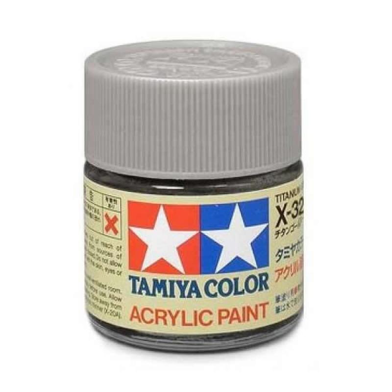 Tamiya Color Acrylic Paint Mini X-32 (Titan Silver) (10ml)