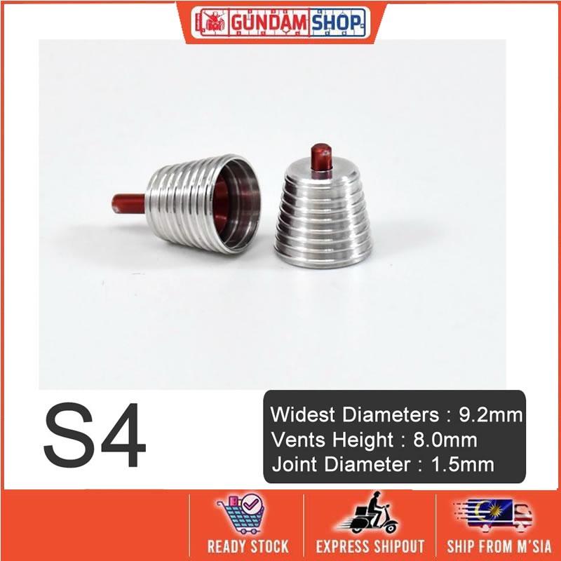 [Metal Part] Metal Thruster / Vents for Gundam Kit (S4, Silver, Red) (2 Units)