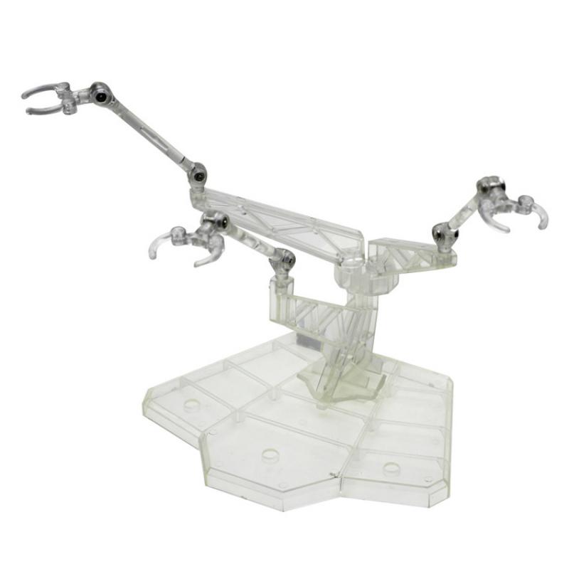 Triple Legs Action Stand for HG RG Robot Spirit SHF Action Figures - Clear