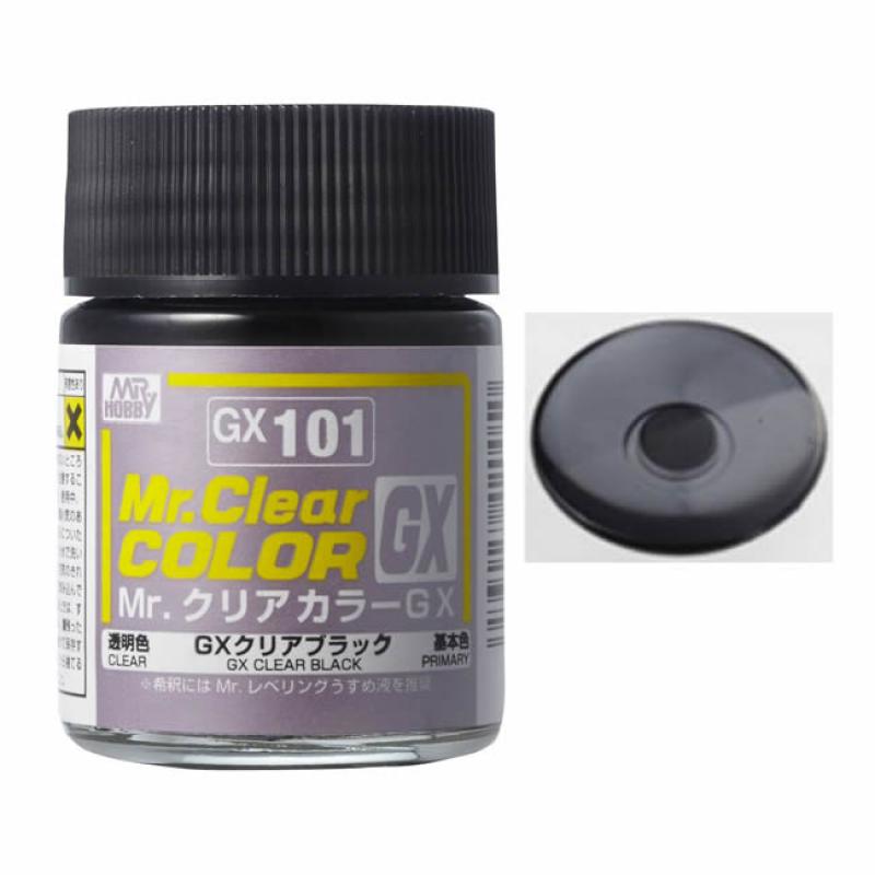 Mr. Hobby Mr. Clear Color Paint GX101 Clear Black - 18ml