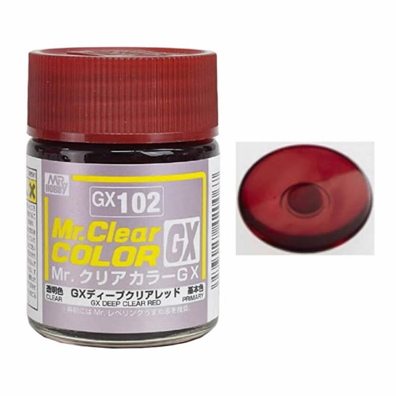 Mr. Hobby Mr. Clear Color Paint GX102 Deep Clear Red - 18ml