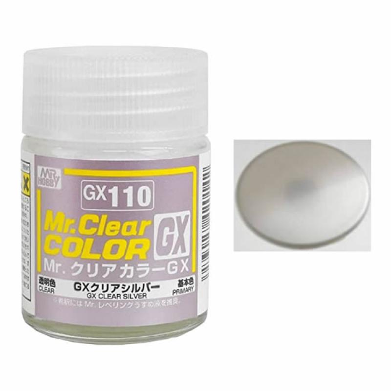 Mr. Hobby Mr. Clear Color Paint GX110 Clear Silver - 18ml
