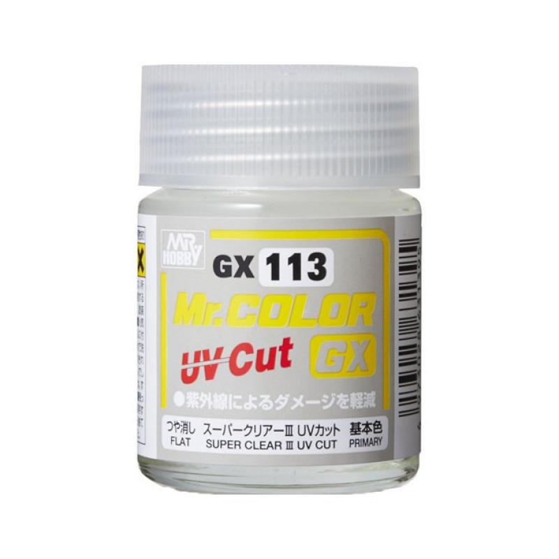 Mr. Hobby Mr. Clear Color Paint GX113 Super Clear III UV Cut Flat - 18ml