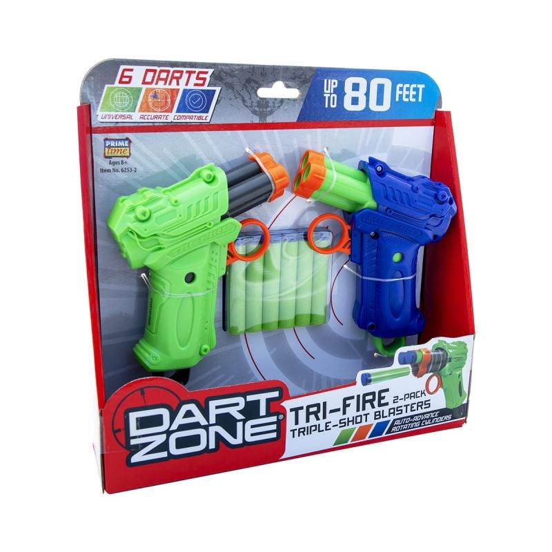 Dart Zone - Tri-Fire Quickfire Blaster 2 Pack