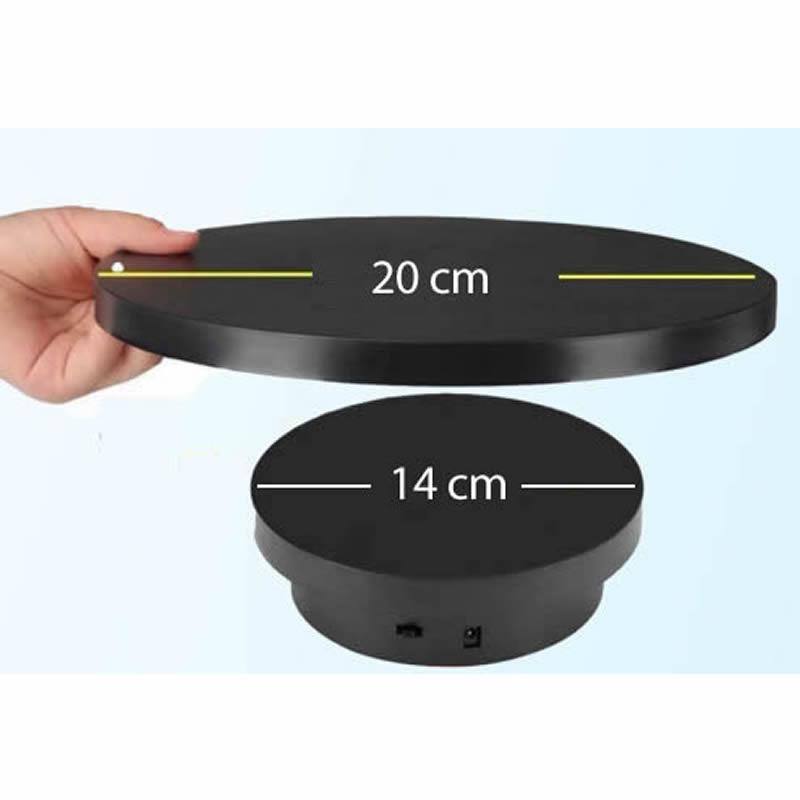 USB Power 2 Ways 360 degree Turntable Showcase Display and Shooting Stand Base (14 cm and 20 cm Base)