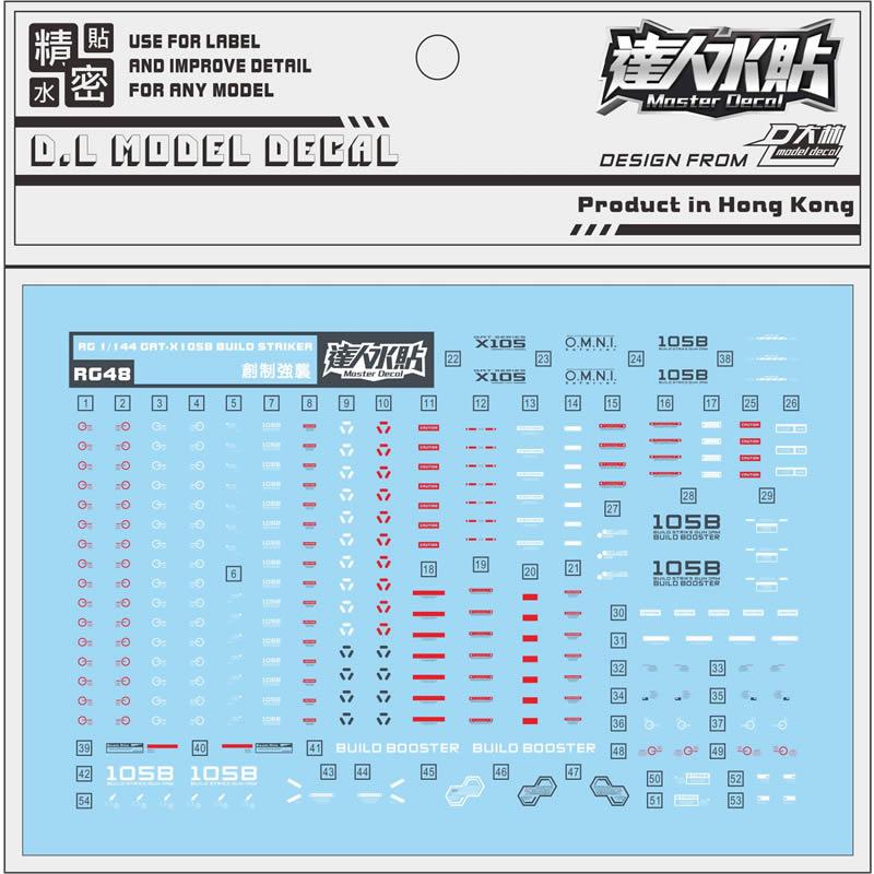 [Da Lin] Water Decal for RG 1/144 Build Strike Full Package