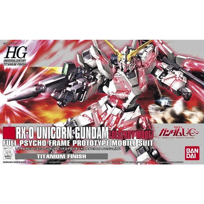 HGUC 1/144 RX-0 Unicorn Gundam Destroy Mode (Titanium Finish)