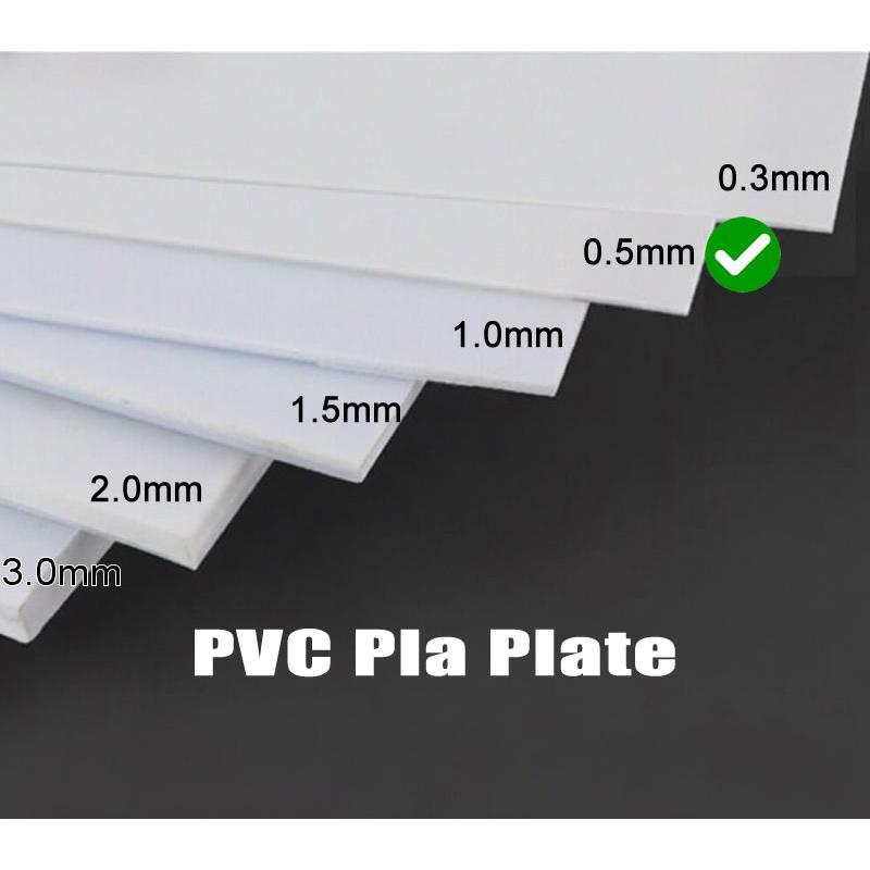 PVC Pla Plate thinness 0.5 mm (20cm x 30cm) for Gunpla Model Modification or Customization