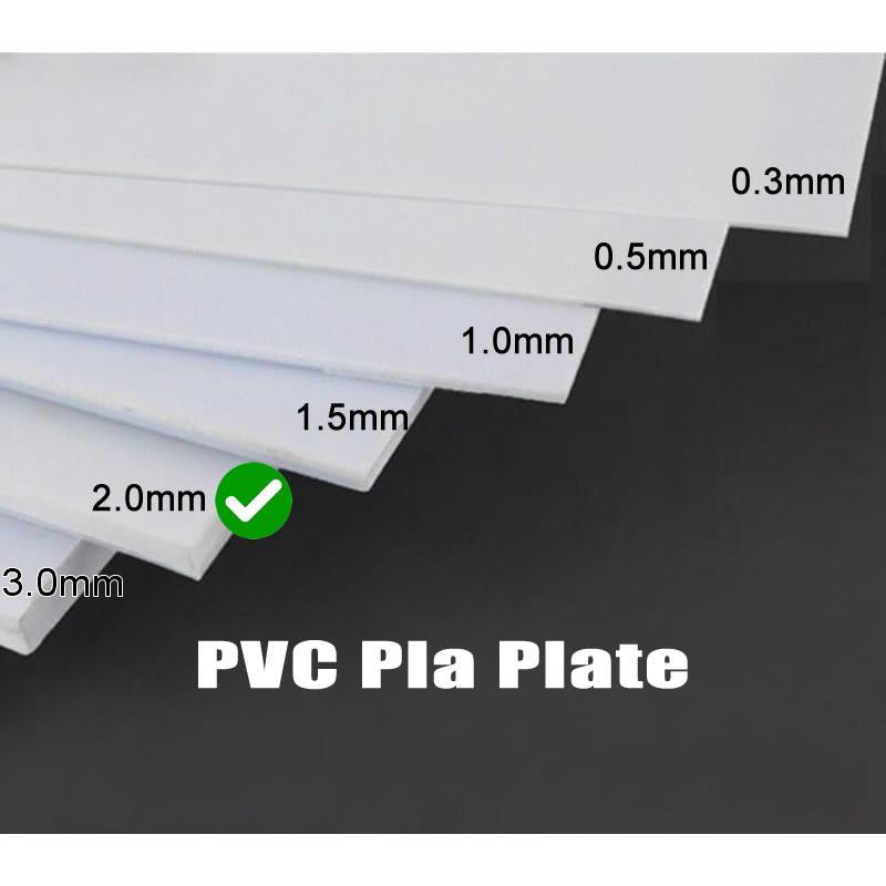PVC Pla Plate thinness 2.0 mm (20cm x 30cm) for Gunpla Model Modification or Customization