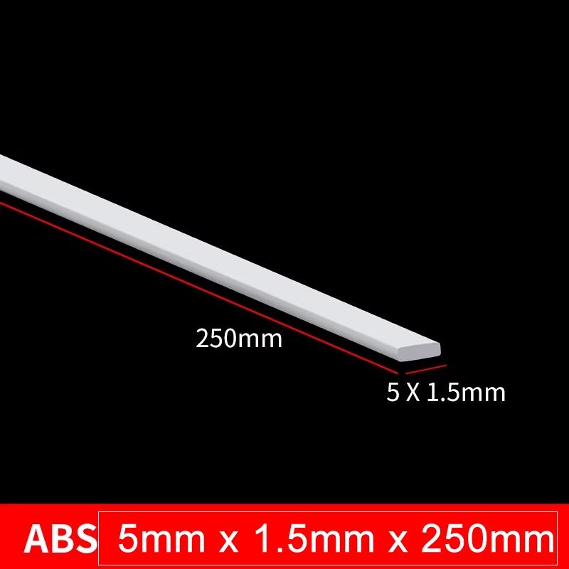 ABS Rod 240mm Long (mix 7pcs - L Shape, Rectangle) for DIY customize Model Kit