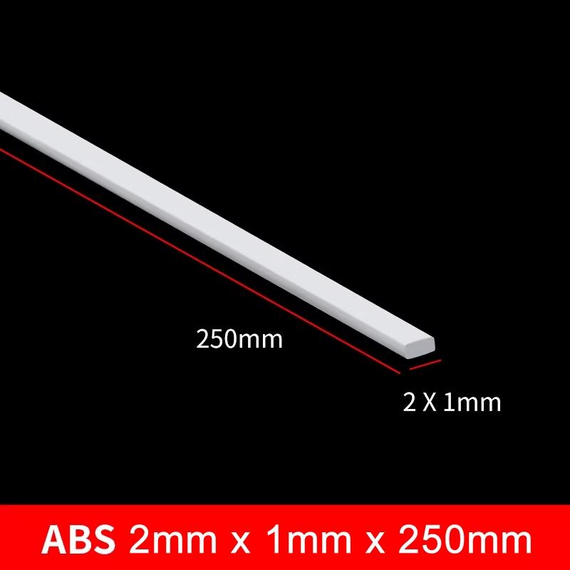 ABS Rod 240mm Long (mix 7pcs - L Shape, Rectangle) for DIY customize Model Kit